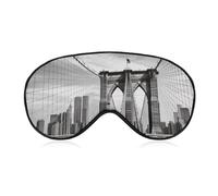 Brooklyn Bridge Sleep Mask for Women Men, Soft Eye Mask with Adjustable Strap for Sleeping, Light Blocking Travel Blindfold for Nap Comfortable Eye Cover for Home Office