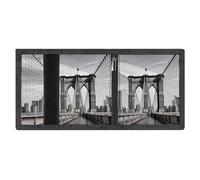 Brooklyn Bridge Slim Rfid Blocking Trifold Wallet for Men Minimalist Front Zipper Pocket 8 Card Slots 1 Id Window & Key Hook Lightweight Credit Card Holder for Work Traveling