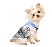 Brooklyn Bridge Small Dog Pet Clothes, Breathable Lightweight Soft Vest, Exquisite Personality Appearance.Good Warmth Retention.