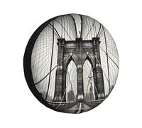 Brooklyn Bridge Spare Tire Cover Waterproof Dustproof Car Wheel Protectors Portable for RV SUV Truck Trailer Accessories 16 inch