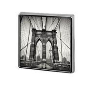 Brooklyn Bridge Square Lapel Pin Women's Novelty Buttons & Pins Metal Badge Cute Brooch Pin Retro Pinback Badge Fashion Bag Pins for Hat Backpacks Tie Suit Wedding Party Accessory
