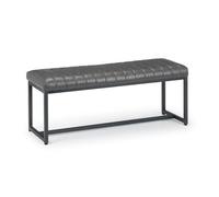 Brooklyn Charcoal Faux Leather Dining Bench