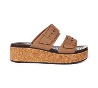 Brooklyn Cork Buckle - female - Crocs - Wedges - Brown - 3 UK - Shoes 3 UK