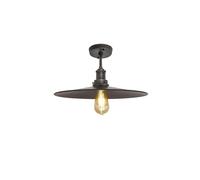 Brooklyn Flat Flush Mount, 15 Inch, Pewter, Pewter Holder Industville Dark Grey One Size