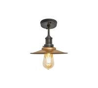 Brooklyn Flat Flush Mount, 8 Inch, Brass, Pewter Holder Industville Bronze One Size