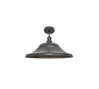 Brooklyn Giant Hat Flush Mount, 21 Inch, Pewter, Pewter Holder Industville Dark Grey One Size