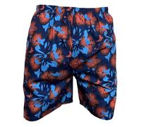 Brooklyn Imports LTD Big Size Floral Board Shorts Swimming Trunks in Plus Size 2XL-6XL Beachwear Navy/Red