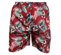 Brooklyn Imports LTD Big Size Floral Board Shorts Swimming Trunks in Plus Size 2XL-6XL Beachwear Red