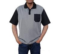Brooklyn Imports LTD Big Size Mens Pattern Polo Shirt with Chest Pocket Diamond Wave Print Plus Size 2XL-6XL