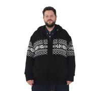 Brooklyn Imports LTD Big Size Nordic Cardigan Long Sleeve Full Zip Winter Jacket Fleece Lined 2XL-5XL