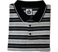 Brooklyn Imports LTD Mens Big Size Striped Polo Breatheable Plus Size Short Sleeve Top 3XL 4XL 5XL 6XL