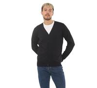 Brooklyn Imports LTD Mens Classic Plain Cardigan Button Close Long Sleeve in Navy & Black