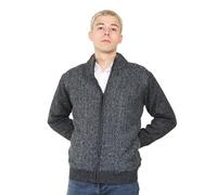Brooklyn Imports LTD Mens Nordic Pattern Cardigans Long Sleeve Hooded Fleece Winter Top Festive