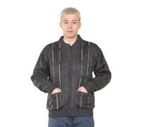 Brooklyn Imports LTD Mens Nordic Pattern Cardigans Long Sleeve Hooded Fleece Winter Top Festive