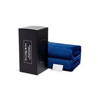 BROOKLYN + JAX Fleece Blanket Ultra Soft Luxurious and Cozy Plush Double King (Queen - 225 x 225 cm, Navy)
