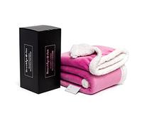 Brooklyn + Jax Sherpa Fleece Throw Blanket Reversible Super Soft Luxurious Cozy Plush (Lilac, Throw - 125 x 150 cm) JJ14