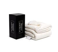 BROOKLYN + JAX Sherpa Fleece Throw Blanket Reversible Super Soft Luxurious Cozy Plush (Throw - 125 x 150 cm, White)
