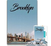 Brooklyn Jigsaw Puzzles for Teenagers,Help The Brain Exercise Addictive Toys to Cultivate Patience A Work of Art 38x26cm