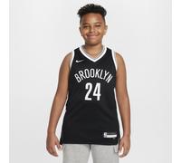 Brooklyn Nets Icon Edition 2021/22 Older Kids' Nike NBA Swingman Jersey - Black - Polyester M