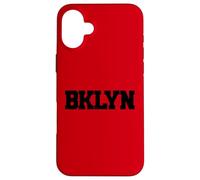 BROOKLYN NEW YORK BKLYN BLACK TEXT APPAREL COLLECTION Case for iPhone 16 Plus