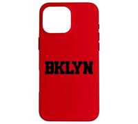 BROOKLYN NEW YORK BKLYN BLACK TEXT APPAREL COLLECTION Case for iPhone 16 Pro Max