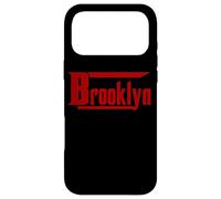 BROOKLYN, New York " BKLYN " Brooklyn | Red Text Designed Case for iPhone 17 Pro Max