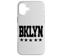 BROOKLYN, New York " BKLYN " Brooklyn | White Text Designed Case for iPhone 16 Plus