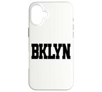 BROOKLYN, New York " BKLYN " Brooklyn | White Text Designed Case for iPhone 16 Plus