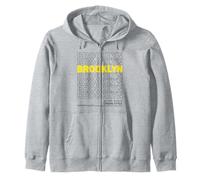 Brooklyn New York Urban Style Zip Hoodie