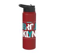 Brooklyn New York Urban Typography NYC City Style Stainless Steel Insulated Water Bottle