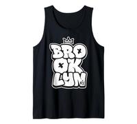 Brooklyn NY Bubble Graffiti New York Tag Black and White Art Tank Top