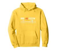 Brooklyn Pride: Iconic Bridge Skyline for City Lovers Pullover Hoodie, Adult Unisex, Lemon, XXL