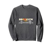 Brooklyn Pride: Iconic Bridge Skyline for City Lovers Sweatshirt, Adult Unisex, Dark Heather Grey, XXL