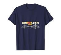 Brooklyn Pride: Iconic Bridge Skyline for City Lovers T-Shirt, Men, Navy, M