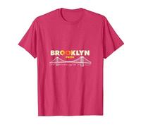 Brooklyn Pride: Iconic Bridge Skyline for City Lovers T-Shirt, Men, Red Heather, XXL