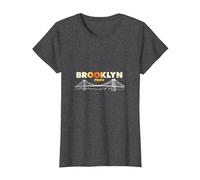 Brooklyn Pride: Iconic Bridge Skyline for City Lovers T-Shirt, Women, Dark Heather Grey, 3XL