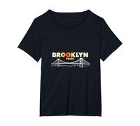 Brooklyn Pride: Iconic Bridge Skyline for City Lovers T-Shirt, Women's Plus, Black, 3X