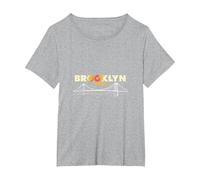 Brooklyn Pride: Iconic Bridge Skyline for City Lovers T-Shirt, Women's Plus, Heather Grey, 1X