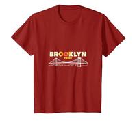 Brooklyn Pride: Iconic Bridge Skyline for City Lovers T-Shirt, Youth, Cranberry Red, X-Small