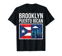 Brooklyn Puerto Rican Flag NYC Skyline Urban T-Shirt