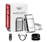 Brooklyn Soap Company Brooklyn Shaver - Electric Shaver for Men - Beard Trimmer for a Flawless Dry Shave - Electric Shaver with LED Display & USB-C Charging