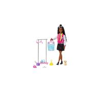 Barbie “Brooklyn” Stylist Doll & 14 Accessories Playset, Wardrobe Theme with Puppy & Clothing Rack, HNK96