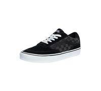 Vans Men's Brooklyn Ls Checkerboard Black and Asphalt 8.5 42.5