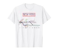 Brooklyn Train Long Island Rail Road Rail Transport Map Art T-Shirt