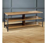 Brooklyn TV Unit Black & Brown 2 Shelves