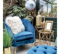 Brooklyn Velvet Chair Madison & Mayfair Blue One Size