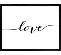 Brookpace Fine Art Love Quote Contemporary Minimalist Fashion Framed Wall Art 53 x 43cm | Bedroom Print Living Room Poster Home Decor
