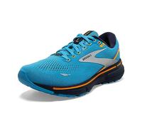 BROOKS Men's Ghost 15 GTX Sneaker, Blue/Peacoat/Orange, 6 UK