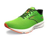 BROOKS Men's Launch 10 Sneaker, Green Gecko/Red Orange/White, 10.5 UK
