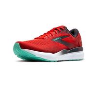 Brooks Men's Ghost 16 Sneaker, Fiery Red Ebony Cockatoo, 10.5 UK